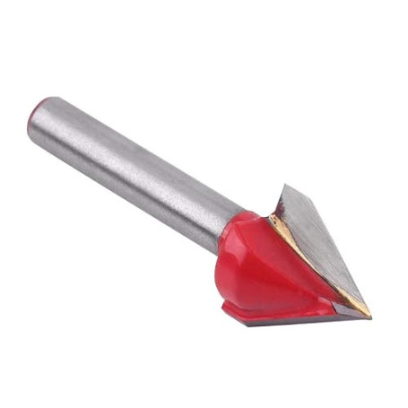 Fraise En Bout V Groove 60 Degrés 6mm Shank Outil De Gravure Cnc Pour Travail Du Bois