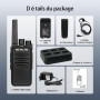 Retevis RT668 Talkie Walkie, Chargeur 6 Voies & Écouteurs, Oreillette,6 Pcs | Talkie Walkie Robuste Rechargeable pour Fabricant 