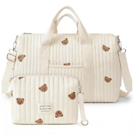 Aucuu Sac à Langer, Sac de Maternité Grande Capacité, Lavable, Léger et Pliable, Sacs à Langer Compartimenté Multifonction, Sacs