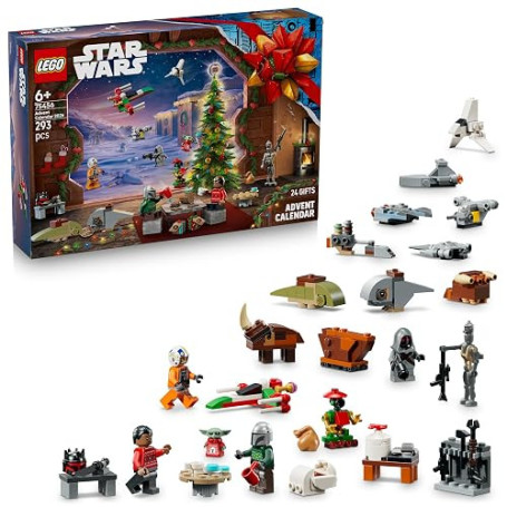 LEGO Star Wars Le Calendrier de l’Avent 2026-75456 | Jouet pour garçon dès 6 ans, 24 surprises dont 4 minifigurines, droïde IG-1