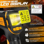 Thermomètre Infrarouge -50℃~600℃ Thermomètre Laser Numérique Sans Contact pour Cuisine, Pizza, Four, Réfrigérateur, Aliments, Ré