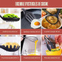 RAXCO Lot de 18 pi¨¨ces couteaux de cuisine avec bloc, ustensiles de cuisine avec set de 5 pi¨¨ces de couteaux et 7 pi¨¨ces de s