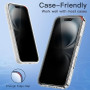JETech Verre Trempé Anti-Espion pour iPhone 16, Lot de 2 | 9H Protection D'écran, Outil d'Installation Facile, Design Anti-Rayur