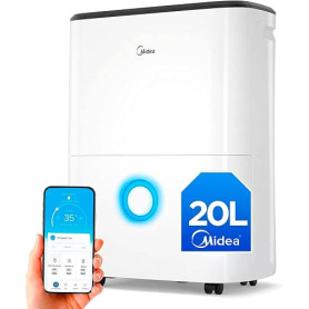 MIDEA Déshumidificateur d air Anti Moisissure 20L - WIFI/APP, Purification electrique, Adsorbeur d'humidité auto, Mode Séchage d