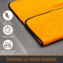 Glart 44WG Chiffon Microfibre De Sechage Auto XXL 90 x 60 cm, Ultra Absorbant, Doux, Sans Peluches, Pour Voiture, Moto, Bateau,