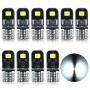 AGLINT Ampoules T10 LED CANBUS 12V Blanc W5W pour Voiture Intérieur Lumière | T10 W5W LED Ampoule Sans Erreur Sans Polarité Voit