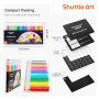Shuttle Art 30 Stylo Gel Couleur 0,6mm, Stylo Couleur Pointe Fine pour Papier Noir pour Enfant Adulte Coloriage Ecriture Dessin