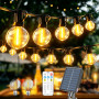 Kemoribe 10M LED Guirlande Lumineuse Exterieure Solaire, Guirlande Solaire Remote Guirlande Exterieur Lumineuse Guinguette Exter