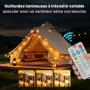 Kemoribe 10M LED Guirlande Lumineuse Exterieure Solaire, Guirlande Solaire Remote Guirlande Exterieur Lumineuse Guinguette Exter