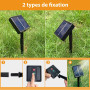 Peasur Lot de 3 Guirlande Solaire Exterieur, 3x12M 120 LED Golaire Extérieur IP65 Étanche, 8 Modes Guirlande Lumineuse Exterieur