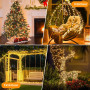 Lot 3 Guirlande Lumineuse Exterieure Solaire, Guirlande Solaire Exterieur | Totale 17m 150LED Étanche IP65 8 modes Fil de Cuivre