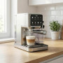 Cafetière Expresso Machine à Café Semi Automatique 20 Bars Écran Tactile Réservoir Lait 1 L Thermoblock Cappuccino Latte Froid A
