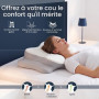 Utopia Bedding Oreiller Cervical, Mousse à Mémoire de Forme, Soutien du Cou | Design Adapté au Sommeil Une conception pensée pou