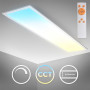 B.K.Licht - Panneau LED avec télécommande, à intensité variable, dalle led, plafond, plafonnier led, lustre salon et cuisine et