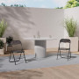 5 five simply smart Chaise Pliante Velours Gris, Gris foncé