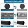 AIZESI Tringle rideau sans percage 74.5-163cm Extensible (diam.22mm, Noir) | Tringle Rideau, Barre Telescopique Acier Inoxydable