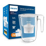 Philips Water Carafe Filtrante XL Avec 3 Cartouches de Remplacement Filtration Avancée, Minuterie Électronique, Débit Rapide, Bl