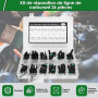 Kit de 36 Raccords Rapides pour Conduite de Carburant 12 Tailles | Kit de Connecteurs pour Durite d’essence 9,89 mm, 9,49 mm, 7,