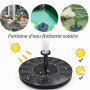 Jsdoin Fontaine Solaire Exterieure de Jardin, Pompe avec 7 Buses Abreuvoir Oiseaux Exterieur, Bains d'oiseaux, Etangs,Patio,Déco