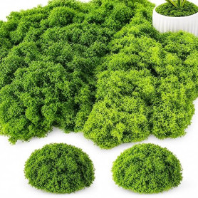 Luxoraiova Mousse artificielle 200 g pour travaux manuels et décoration, 2 couleurs vert foncé et vert clair, mousse artificiell