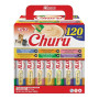 INABA Churu, Friandises pour Chats, Variétés de Poulet et Thon, 120x14g | Délicieux Snacks à Lécher pour Félins, Texture Crémeus