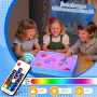 Yellcetoy Jouets Sensoriels pour Autisme, Table Lumineuse à Dessin pour Enfants Table d'Activité à Changement de Couleur, Jouets