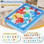 Table lumineuse pour enfants Sensory Play 41 pièces avec chiffres, opérateurs et lettres translucides, 3 variantes de couleur, 1