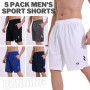 fovdtaa Lot de 5 shorts de sport pour homme avec poches et taille élastique, séchage rapide, shorts de course à pied