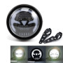 Phare moto 6.41inch LED Phare avant pour Cafe Racer bobber Chopper avec DRL (lumière blanche DRL)