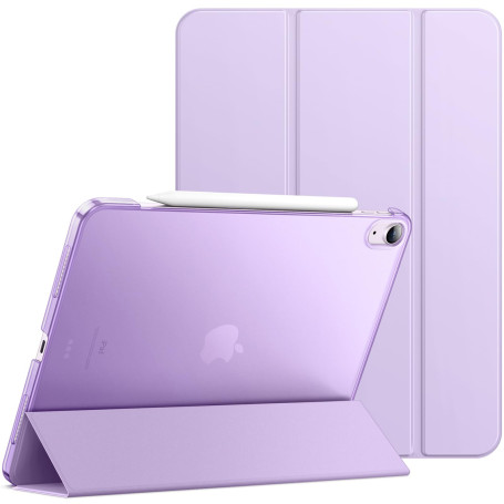 JETech Coque pour iPad Air 13" M4/M3/M2, Violet | Pour 2026/2025/2024 Modèle, Étui Housse Dos Translucide Fin, Support 3 Volets,