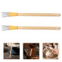 DECHOUS 2 Pièces Brosse Métallique de Poterie en Acier avec Manche Bois | Outil de Texture Filaire, Sculpture et Modelage, pour