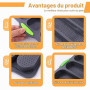Moule à Pain, Moule Baguette, Moules à Pâtisserie Ovale à 9 Compartiments | Plaque à Baguette à 3 Compartiments, Avec Revêtement
