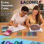 Laconile 78 Stylos Gel pour Livre Coloriage Adulte – Pointe Fine 0,6 mm – Gel Pen pour Scrapbooking, Dessin, Écriture, Griffonna