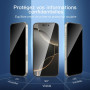 NEW'C Verre Trempé pour iPhone 17, 17 Pro/16 Pro Anti-Espion | Outil d'installation inclus, Lot de 3, Noir, 6,3 pouces, Confiden
