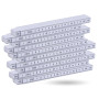 Lot de 10 mètres blancs incassables - Mètre pliant précis de 2 m - Facile à lire
