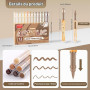 Funnasting Feutre Acrylique, Lot de 12 Couleur Peau Série Stylos Acrylique | Pointe Pinceau Feutres Acrylique Set pour la peintu