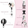 Porte Badge tour de cou Porte Carte avec Cordon Enrouleur Infirmière Bus | Porte Badge tour de cou Clef Enrouleur Collier Carte