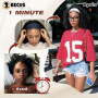 BECUS Perruque bandeau bouclée 12 pouces Noire Look naturel | Perruque avec bandeau facile à porter, pose rapide sans colle, lég