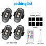 Forhome 6PCS Lumières Stroboscopiques Pour Drone 8 Couleurs Stroboscope Voiture étanche LED Strobe Drone Light Sans Fil Avec Tél