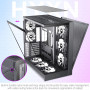 H2(2026)HYXN Boitier PC–Avec 8 Ventilateurs PWM ARGB(6x140mm et 2x120mm)Grand boîtier PC ATX Mid-Tower à Double Chambre pour Flu