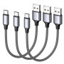 RAVIAD Cable USB C Charge Rapide 3.1A [0.5M] Câble USB vers USB C Nylon | Cable Chargeur Type C pour iPhone 17 16 15, Samsung G