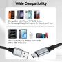 aceyoon Lot de 4 Câbles USB vers USB C, 50 cm, en Nylon Tressé, pour Galaxy S24/S23/S22, Huawei, Google Pixel, OnePlus