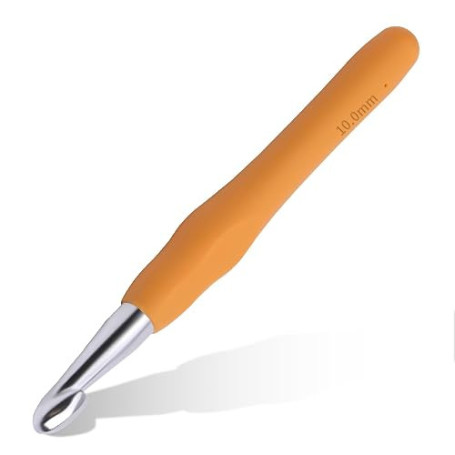 Benlay Crochets à Tricoter 10 mm, Crochets à Poignées Ergonomiques Souples | Tricot et Crochet, pour Mains Arthritiques, Outil d