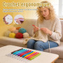 Benlay Crochets à Tricoter 10 mm, Crochets à Poignées Ergonomiques Souples | Tricot et Crochet, pour Mains Arthritiques, Outil d