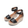 DREAM PAIRS Sandales Compensé Femme Espadrilles Plateforme à Bout Ouvert, Sandales Été Chic avec Bride Cheville, Chaussures de P