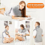 Coussin Chauffant dos Electrique Epaule et Nuque 60×100cm, 6 Niveaux de Chaleur, minuterie d'arrêt Automatique de 2 heures, Chau