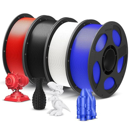 ANYCUBIC PLA+ Filament D'imprimante 3D 1,75 mm, 4KG Filament PLA Plus, Impression avec Plupart des Imprimantes 3D FDM, Identific