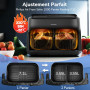 Accessoires Air Fryer Philips Série 1000 Airfryer Panier Flexible 7,1L | 3 Pièces Moule Silicone Air Fryer, Plat Réutilisable Ac