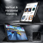 JETech Coque Rotatif pour Samsung Galaxy Tab S10 FE Plus 13,1", Noir | Support Rotatif à 360°, Étui Housse Dos Transparent, Veil