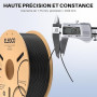 ELEGOO Filament PLA+ 1.75mm Blanc 1KG | Précision Dimensionnelle +/- 0.02mm Bobine de Carton Filament d'Impression 3D Convient à